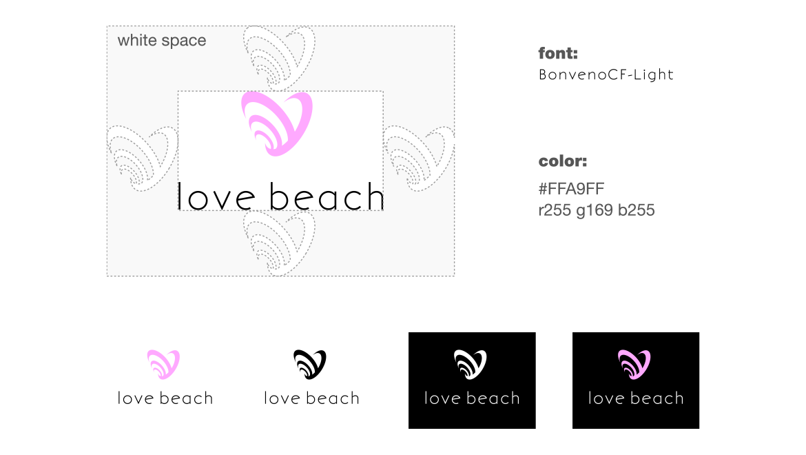 Love Beach - Évolution du logo